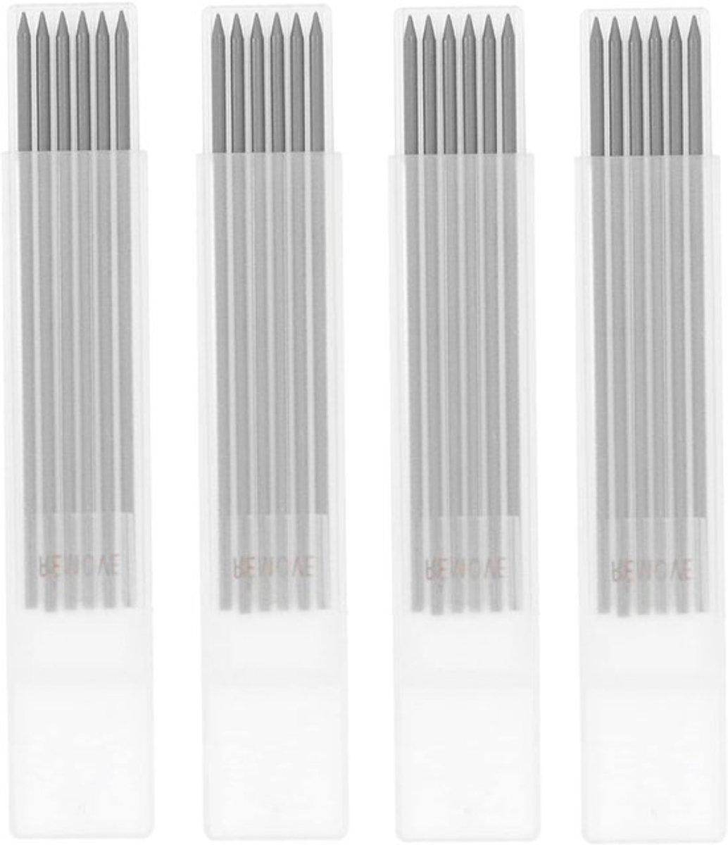24 Stuks 2.8mm Houtbewerking Potlood Navullingen, Stevige Grafiet Loodjes voor Mechanisch Potlood, Ideaal voor Bouw en Klussen