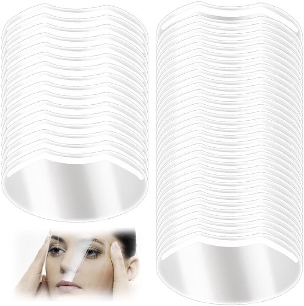 Set van 30 Transparante Beschermvizieren voor Microblading, Permanente Make-up en Wimperextensions - Bescherming voor Ogen en Gezicht tijdens Douchen