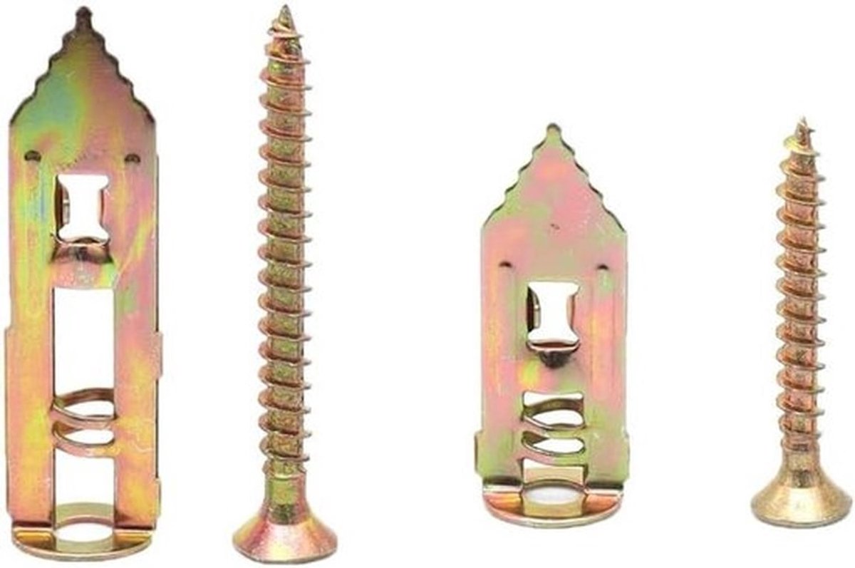 Gipsplaat bevestigingen - Schroeven - Zelfborende - Anker - Muurpluggen Hammer Drive Anker 60 stks Gipsplaten Zelfborende Anker Schroeven Anker voor Gipsplaat Bevestigingen Muurpluggen