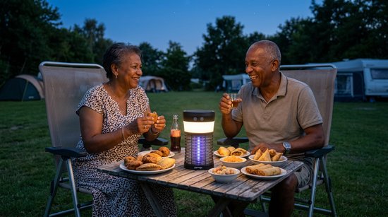 POWERplus Horse Design Solar - USB LED Camping Lantaarn Warm Wit Licht - met elektrische vliegenvangern van Powerplus — afbeelding 5