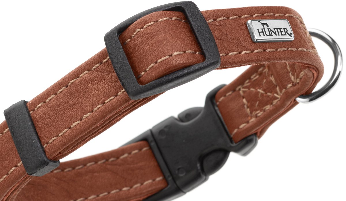 Hunter Mini Hondenhalsband Canadian Up Cognac Maat S/2 28-36 cm