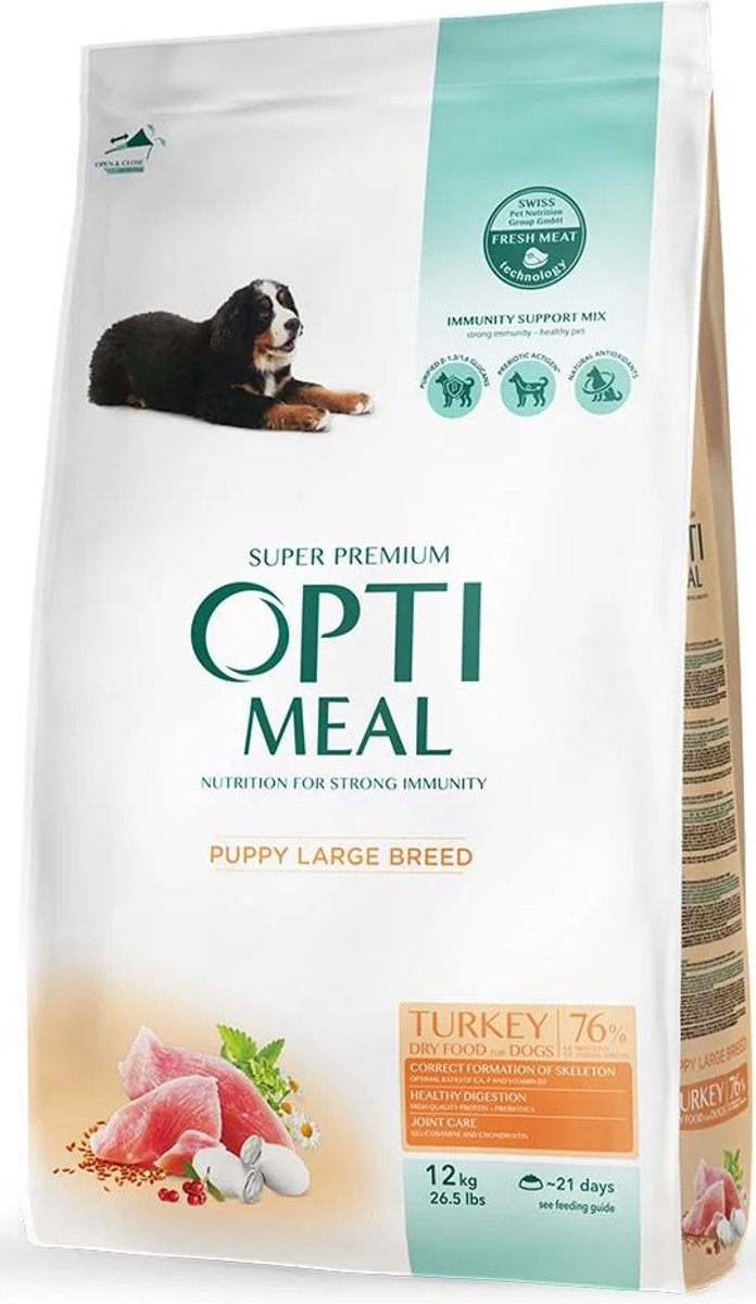 Optimeal OptiMeal compleet droogvoer met kalkoen - puppy large breed 12 kg