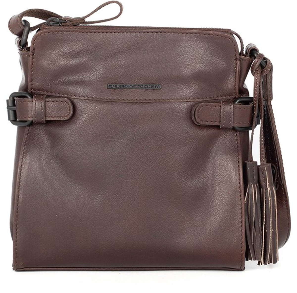 Leren Crossbodytas - Jolinda - Donkerbruin