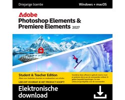 Adobe Photoshop & Premiere Elements 2027 - Software - Student & Teacher - 3 Jaarlicentie - Download