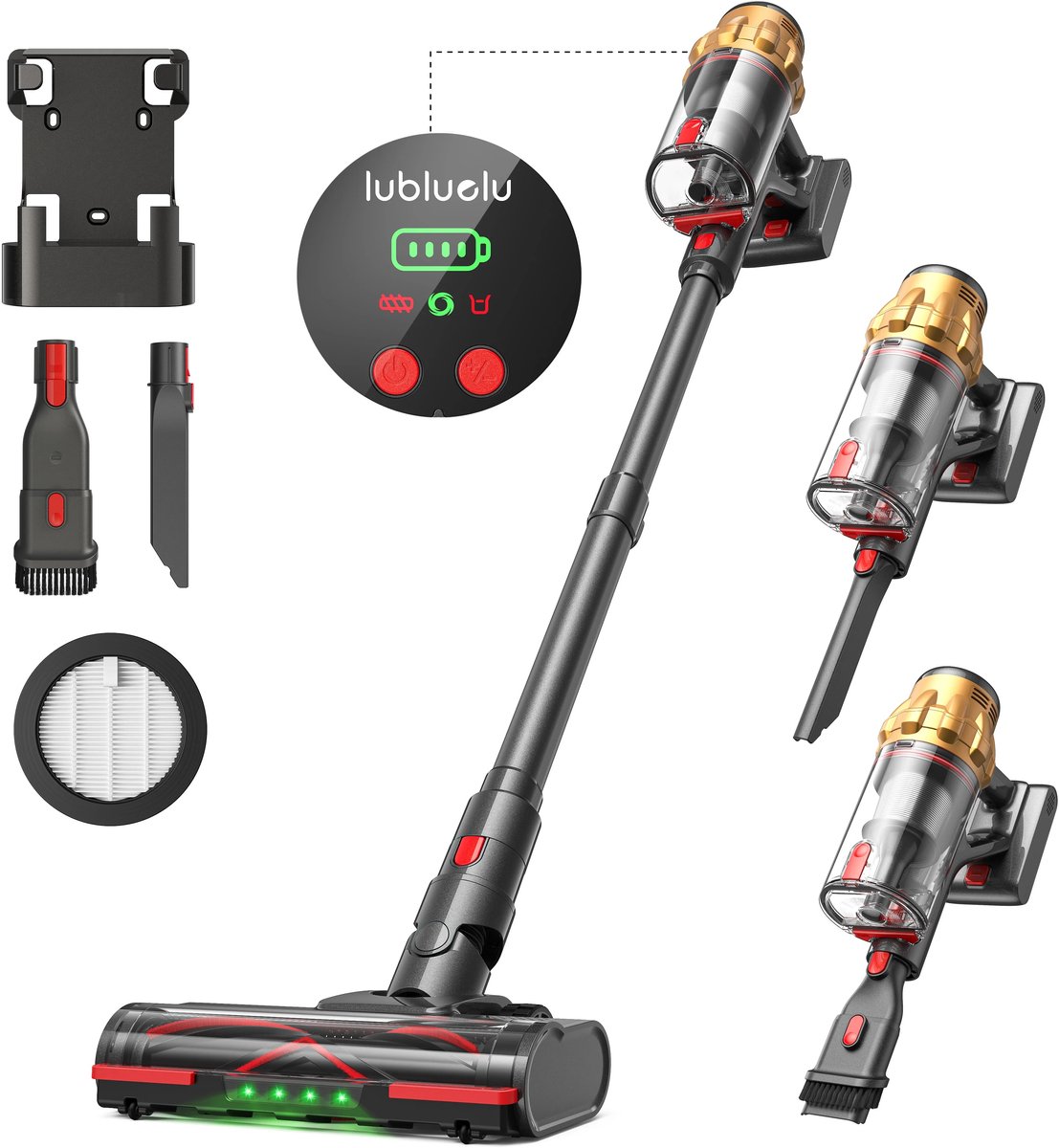 Lamor Stofzuiger - Stofzuigers - 550 W Borstelloze motor - 35 kPa zuigkracht - 50 minuten gebruiksduur - 6-traps filtersysteem