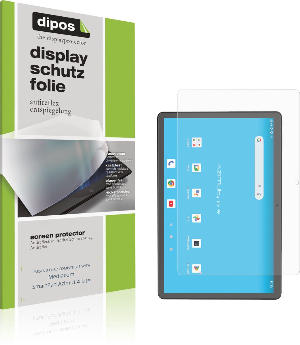 dipos – 2x Matte Beschermfolie geschikt voor Mediacom SmartPad Azimut 4 Lite | Krasbestendige & antireflecterende Screenprotector Ultra-Thin