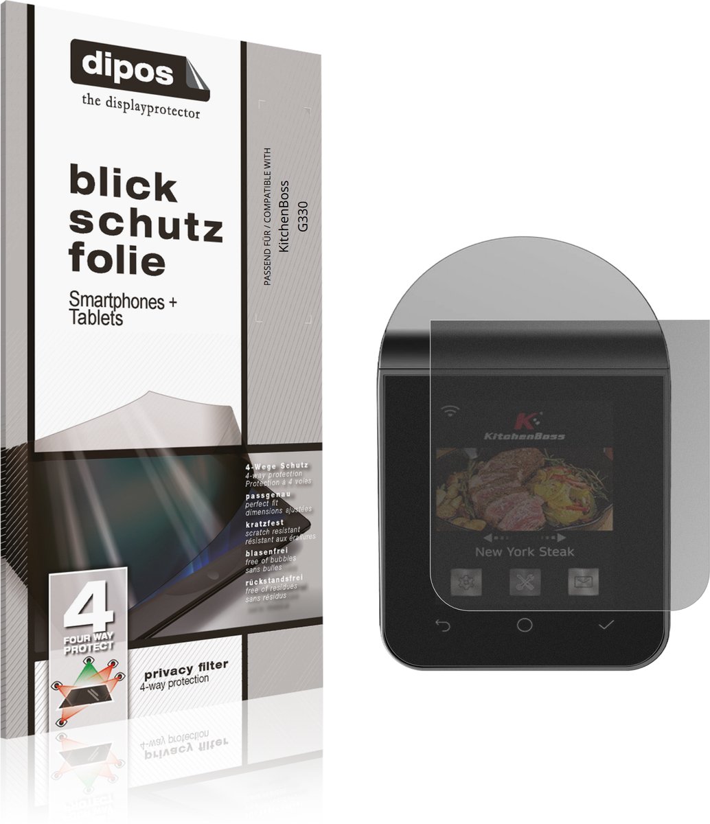 dipos – Matte Privacy Screenprotector geschikt voor KitchenBoss G330 | Anti-Spy Beschermfolie