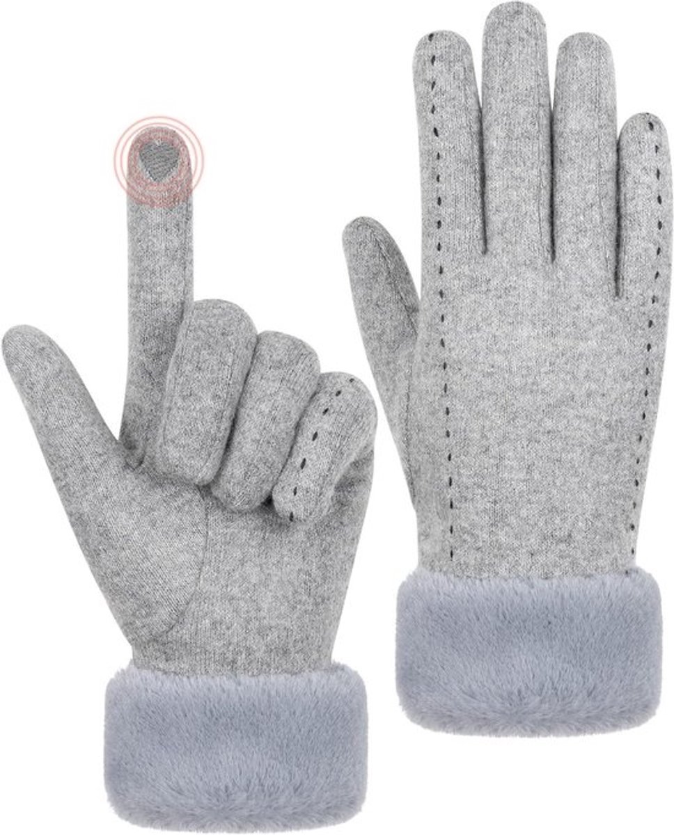 Dames Winterhandschoenen met Thermische Touchscreen, Elegante Fleece Voering voor Koude Weer
