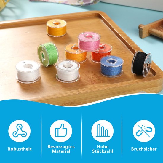 Nähgarn Set met 25 Spoelen voor Nähmaschine in Wit — afbeelding 3