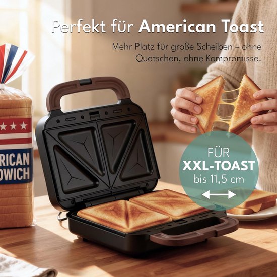 3-in-1 Tosti-ijzer 750W - Wafelijzer, Contactgrill en Sandwichmaker - 3 Verwisselbare Uitneembare Platen - Voor Tosti, Panini, Wafels en Grillen — afbeelding 2