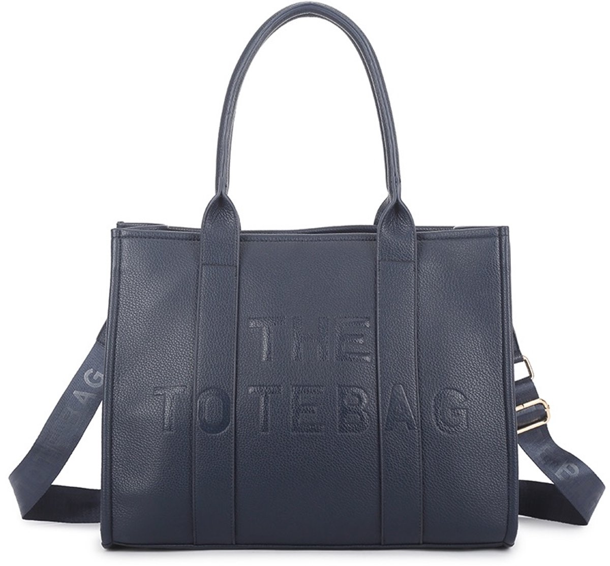Damestas - The Tote Bag XL – Donker Blauw - – 40×29×16 cm - Shopper - Schooltas - Laptoptas - Werktas – Met Binnenvakken.