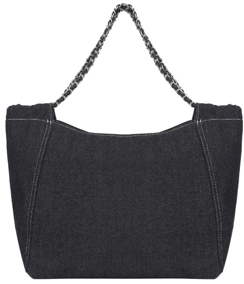 Solidchoice - Denim Tote Bag met Multi-Pockets voor Vrouwen