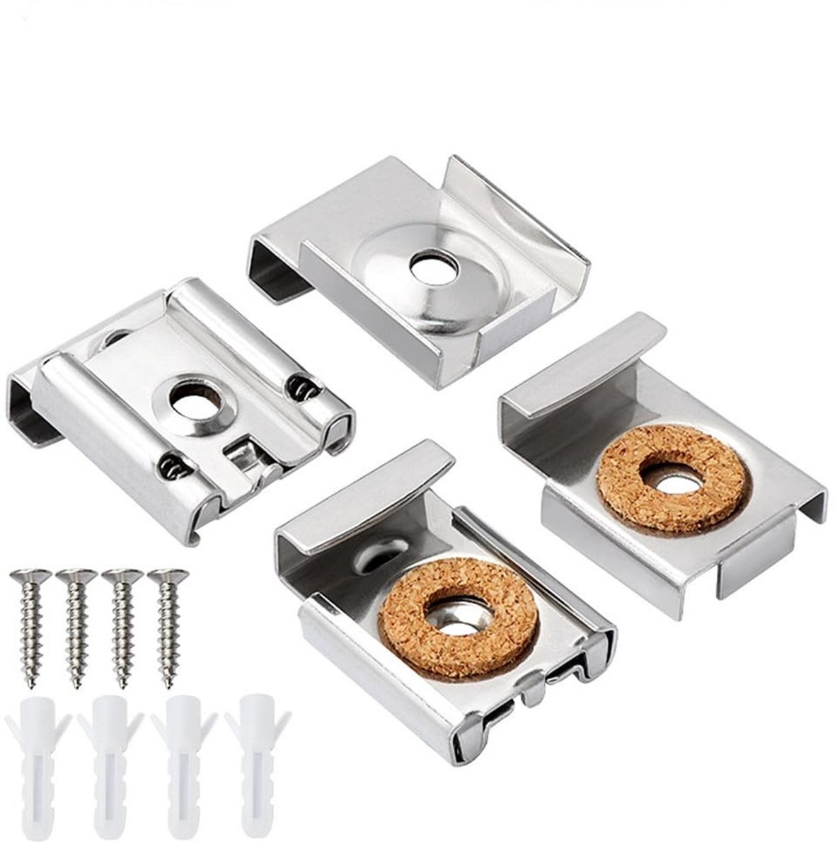Solidchoice - Frameless Wandmontage Kit voor Spiegels, 8 Stuks