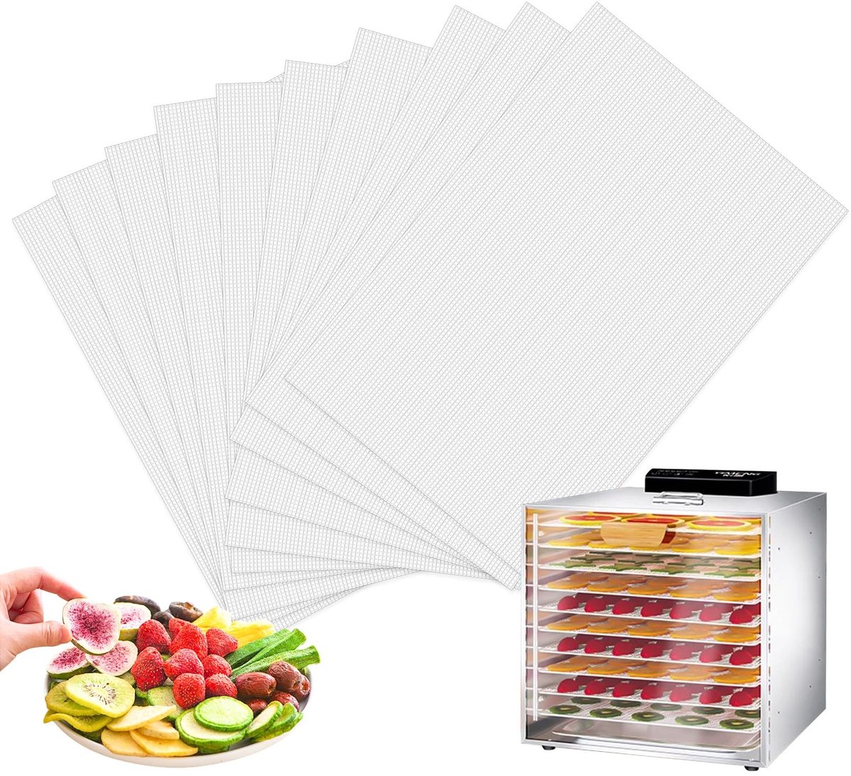 Solidchoice - Herbruikbare Droogfolie Set van 10 voor Voedsel