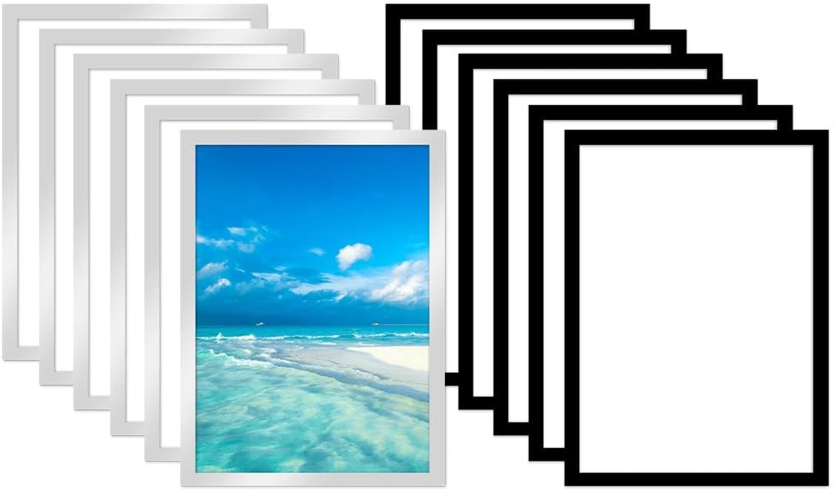 Solidchoice - Set van 12 Magnetische A4 Fotolijsten