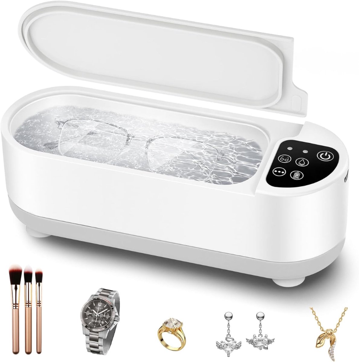 ZRNS® Ultrasoon Reiniger - Ultrasone Brillenbad - Reinigingsapparaat Sieraden en Juwelen - 360° Reiniging - 300 ml