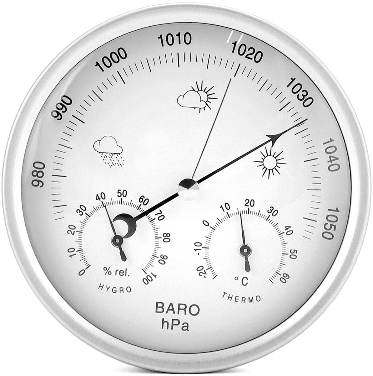Solidchoice - 3-in-1 Weerstation met Barometer, Thermometer en Hygrometer