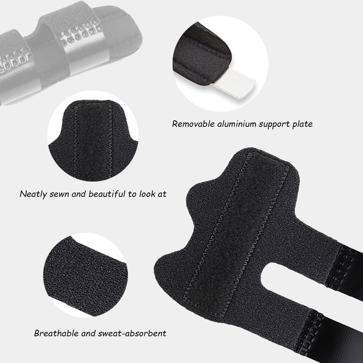 Solidchoice - 3 Stuks Verstelbare Vinger Splints voor Ondersteuning bij Blessures