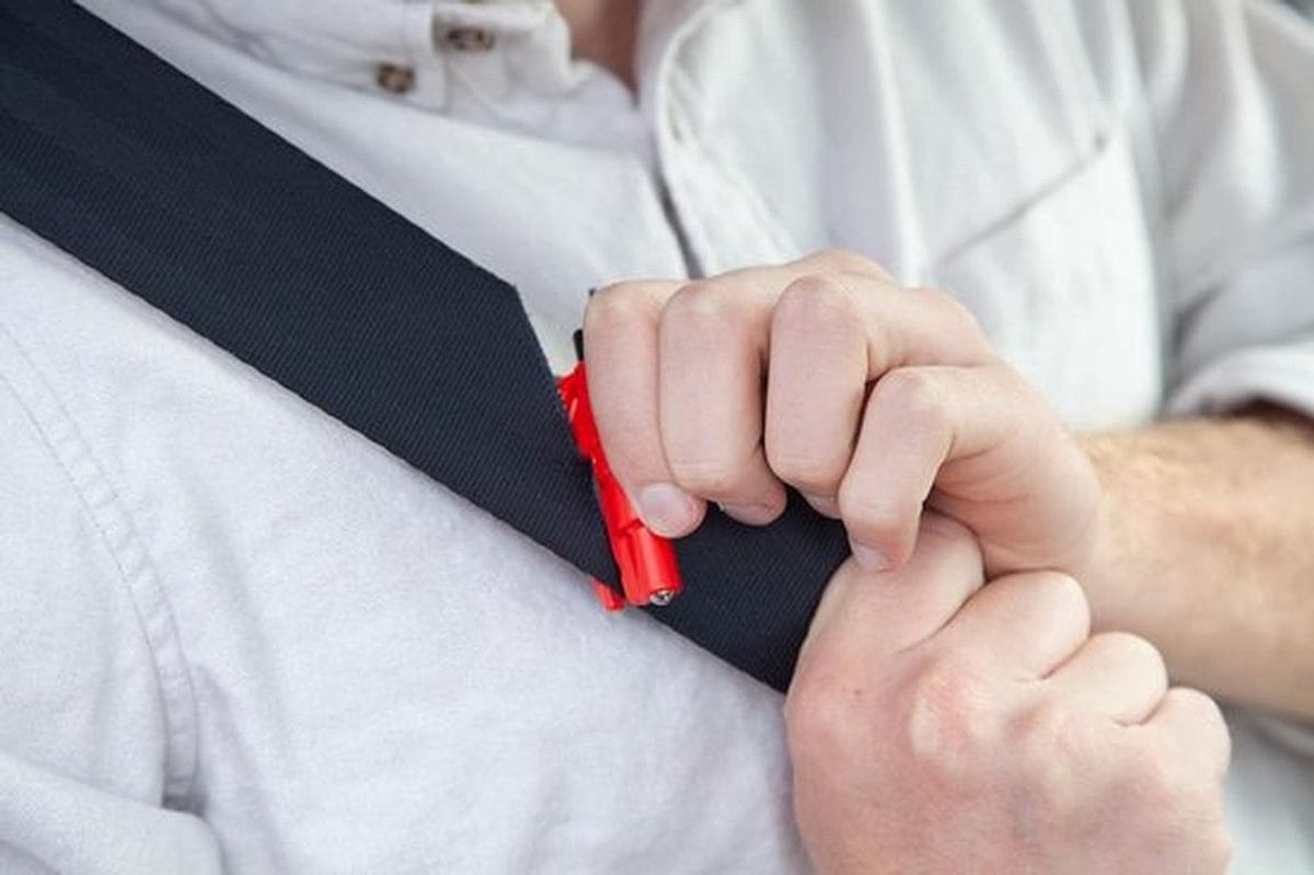 Noodhamer Autobeveiliging Ramenbreker en Veiligheidsgordelsnijder Geel Set van 3