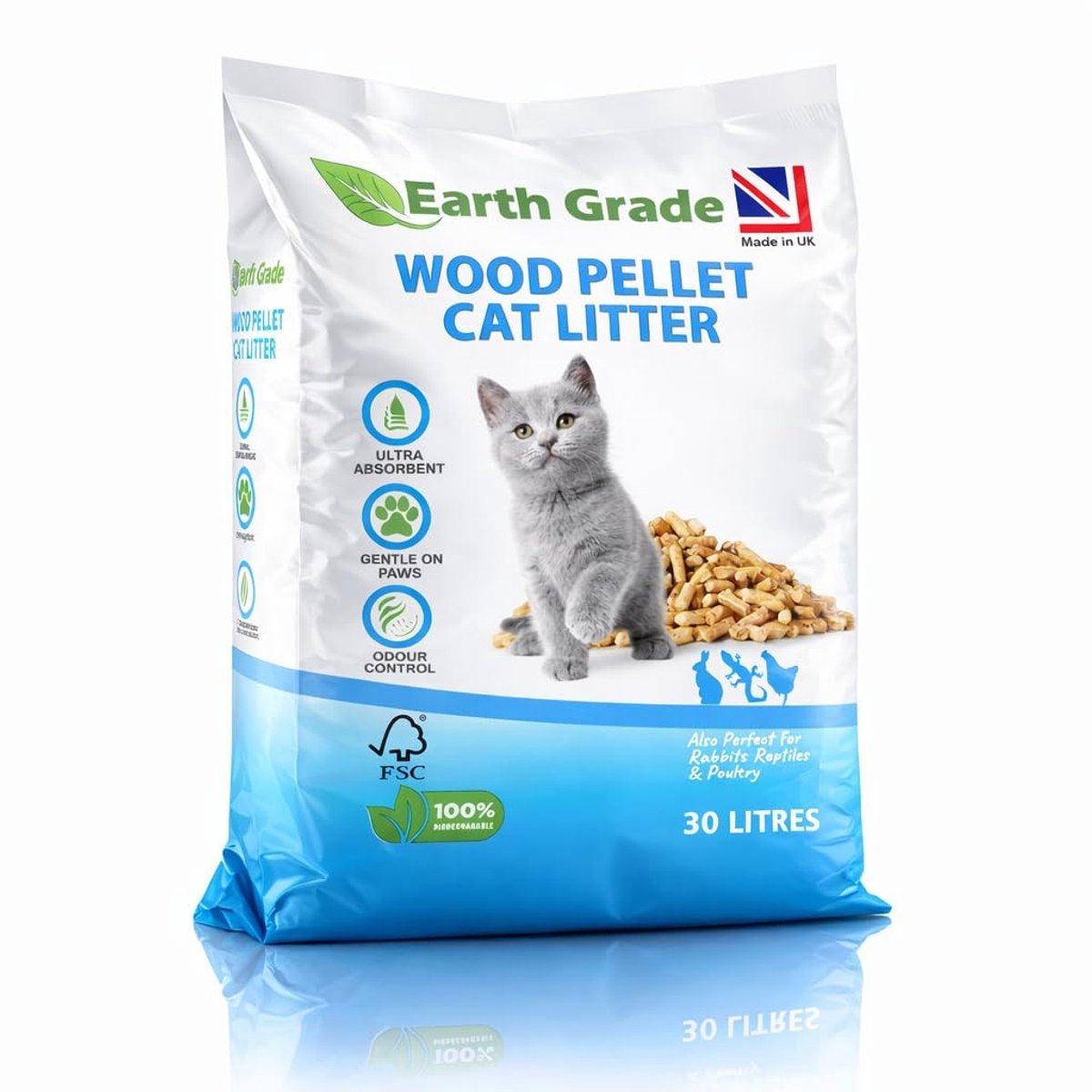 Solidchoice - Premium Houtpellet Kattenbakvulling 30L