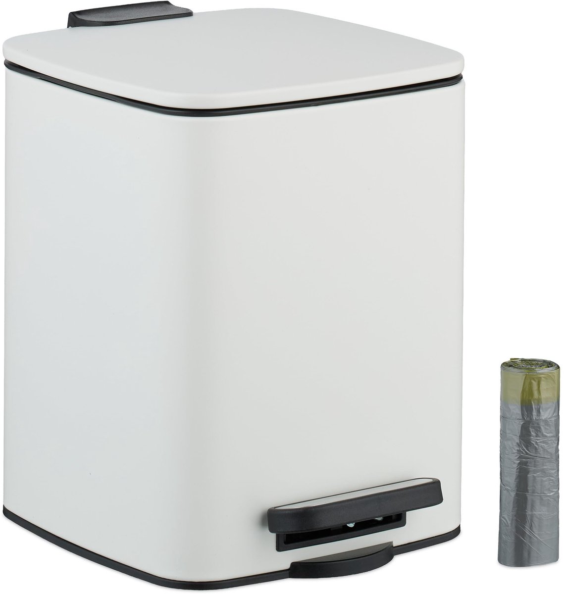 Solidchoice - Pedalafvalbak 6L met Binnenemmer en Afvalzakken