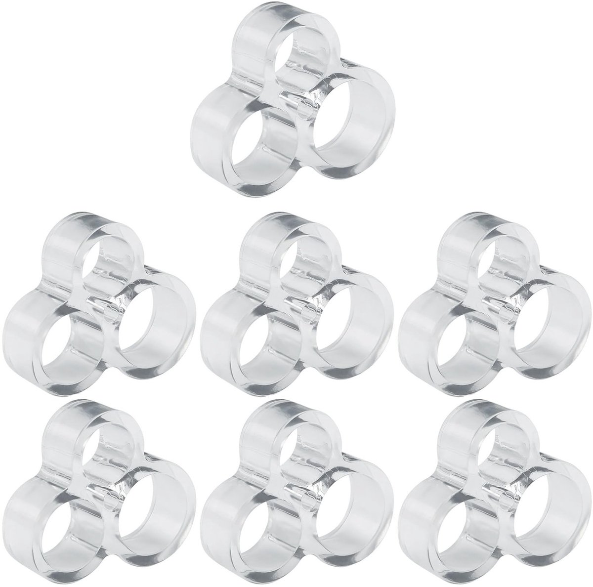 Solidchoice - Set van 7 Deurbuffers voor Wand- en Handvatbescherming - Transparant
