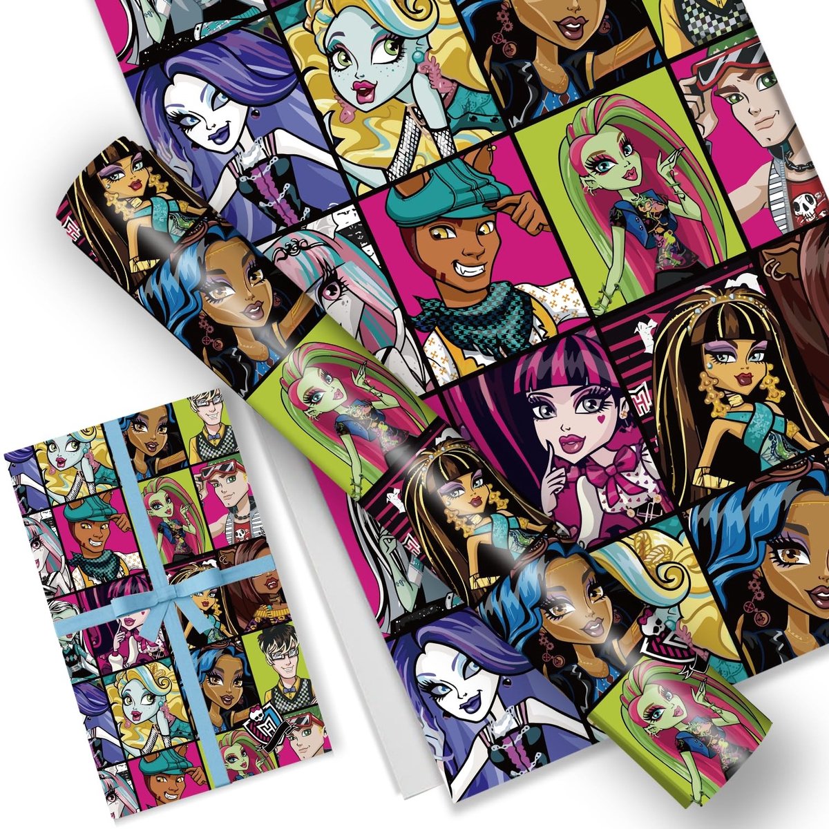 Solidchoice - Monster Cadeaupapier, 5 Vellen, 51 x 75 cm