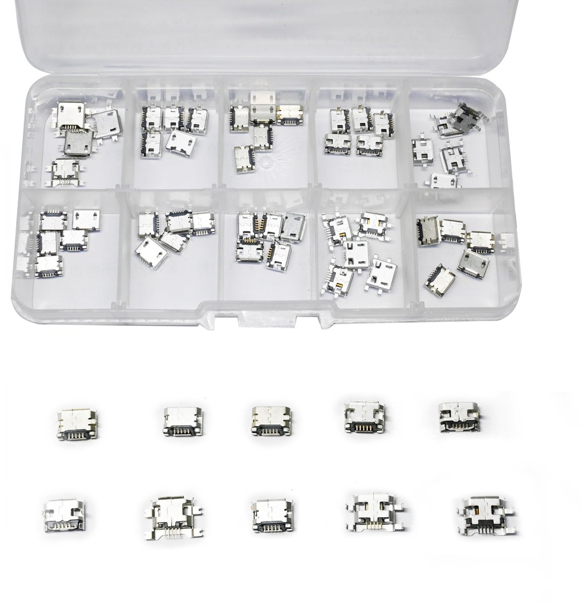Solidchoice - 50-delige Micro USB Connector Set voor Reparatie en Vervanging