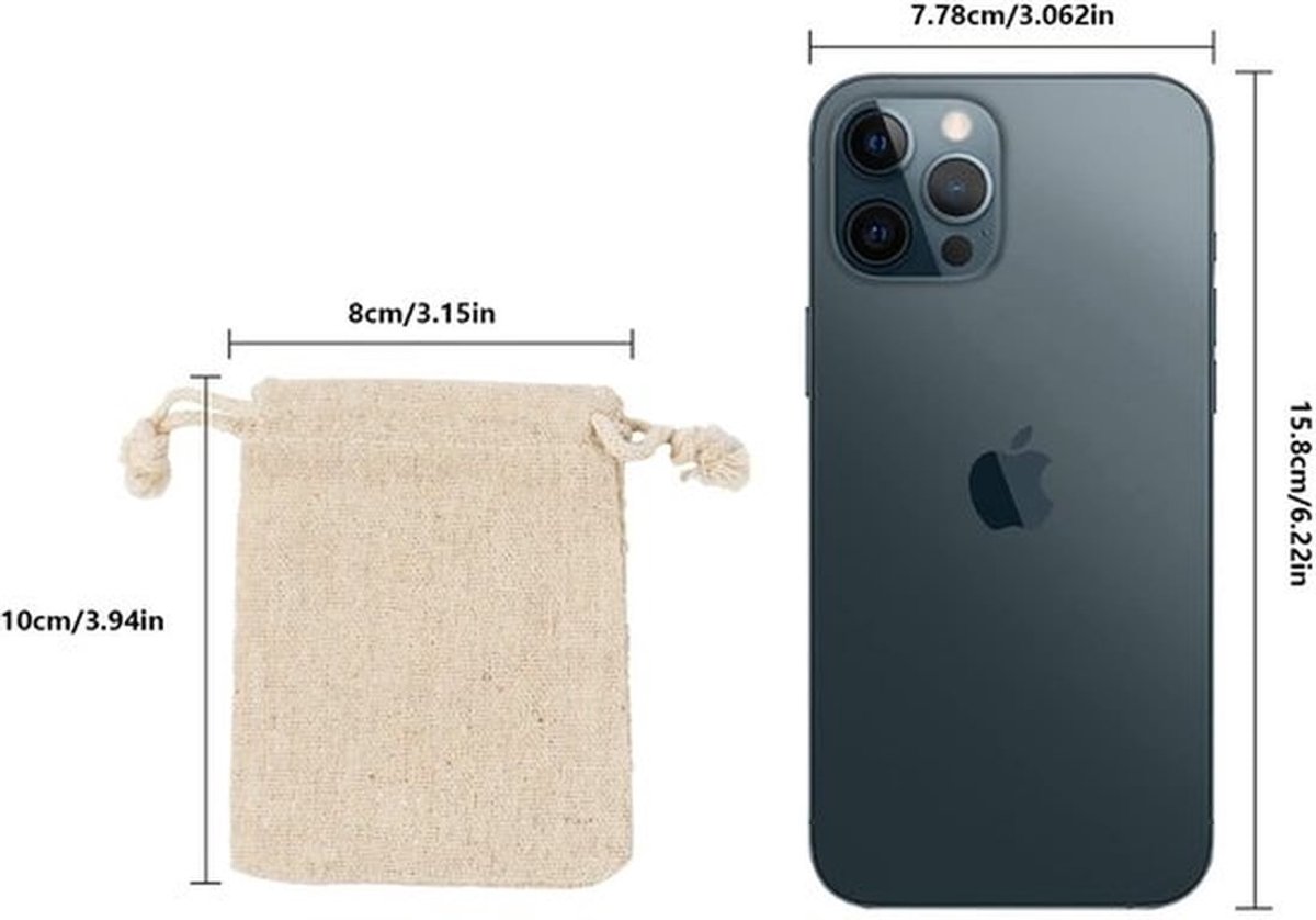 Geschenkzakken 30 Stuks - Katoenen Tassen met Trekkoord - Jute Tassen - Herbruikbaar - Voor Sieraden en Feestdecoraties - Afmeting 8 x 10 cm - Cadeautassen