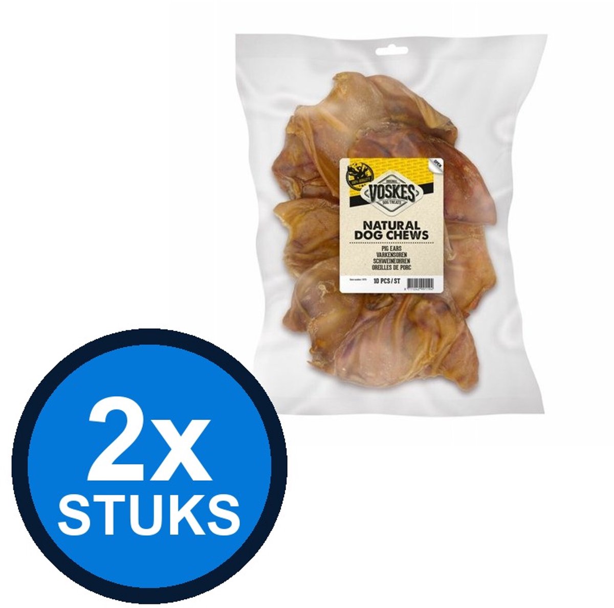 2x Voskes Varkensoren - Hondensnack - 10 stuks