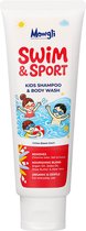 Mowgli Swim & Sport Shampoo & Body Wash – Verwijdert Chloor, Zout & Zweet – Met Arganolie, Jojoba, Shea Butter & Aloë Vera – Cotton Bloom – 180 ml
