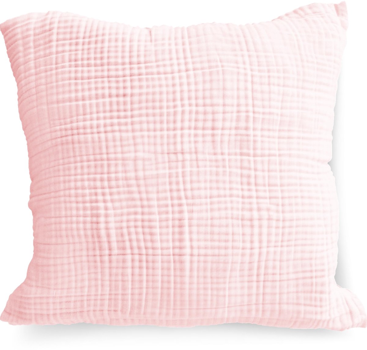 Bio-Musselin Kussenhoes 30 x 30 cm voor Kinderen en Volwassenen, Baby Roze