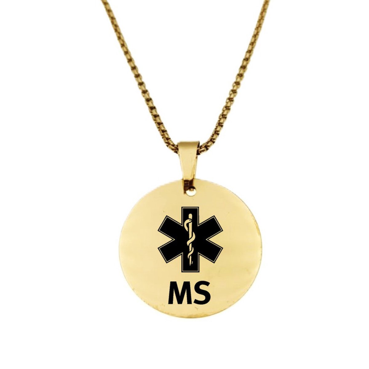 Ketting | Rond | RVS | Goud | MS