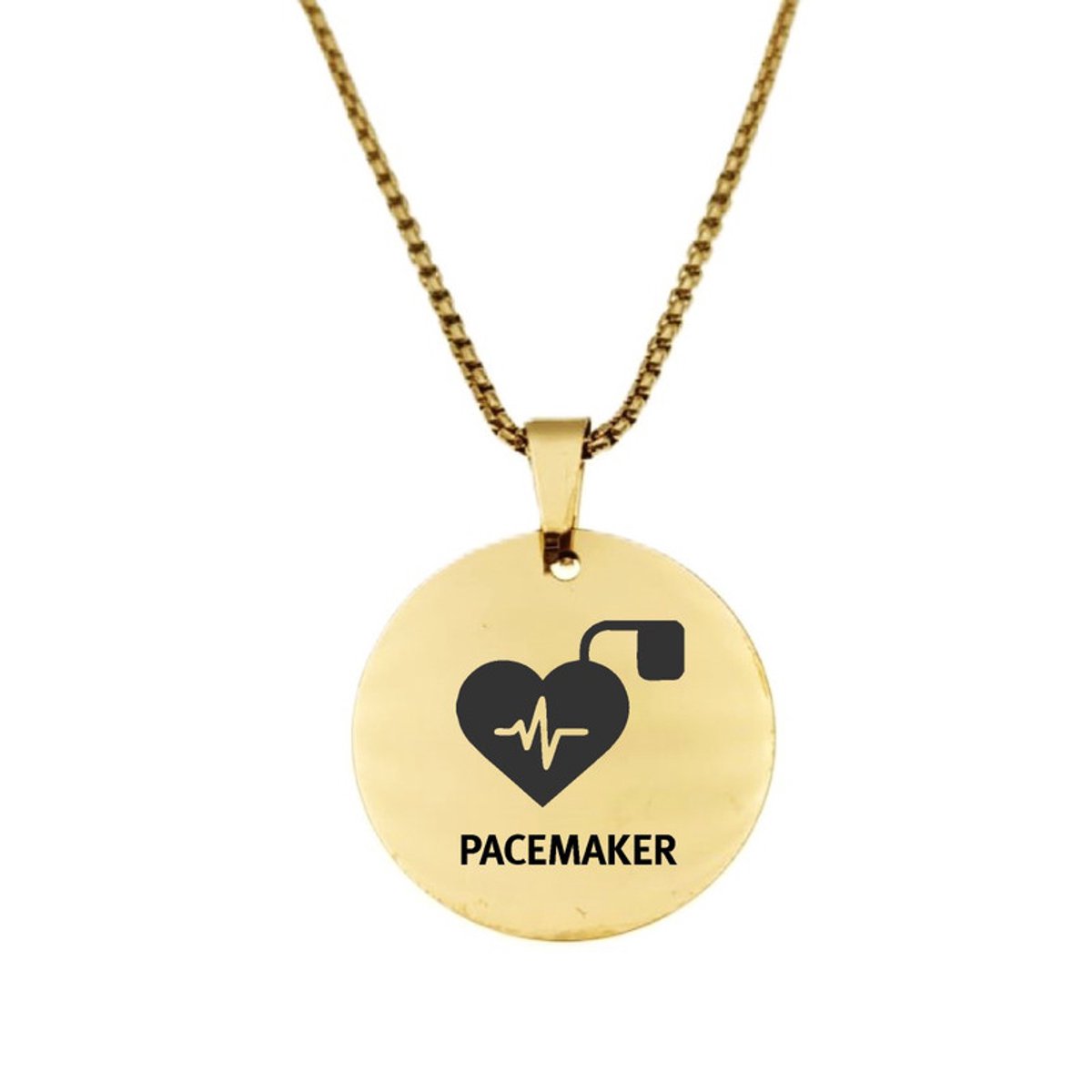 Ketting | Rond | RVS | Goud | Pacemaker