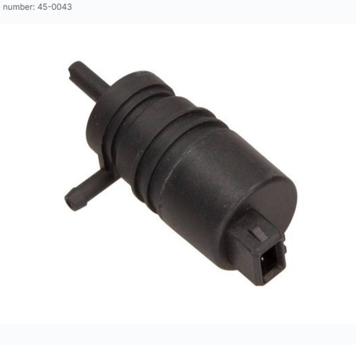 MAXGEAR Ruitensproeierpomp 45-0043 | OEM 1H5955651 | 90585761 | 71740987 | 6434C5 | Geschikt voor VW Passat, Polo, Transporter, Vento, Opel Astra, Corsa, Combo, Vectra, Fiat Ducato, Doblo, Citroën Jumper, Peugeot Boxer | 12V