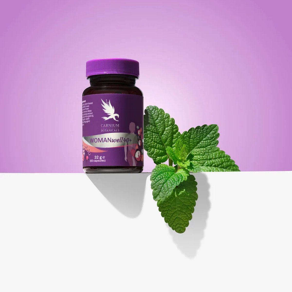 Carnium Botanicals Woman Well 40+ – Voedingssupplement – Plantaardige Formule voor Vrouwen 40+ & Perimenopauze – Vegan – 60 Capsules