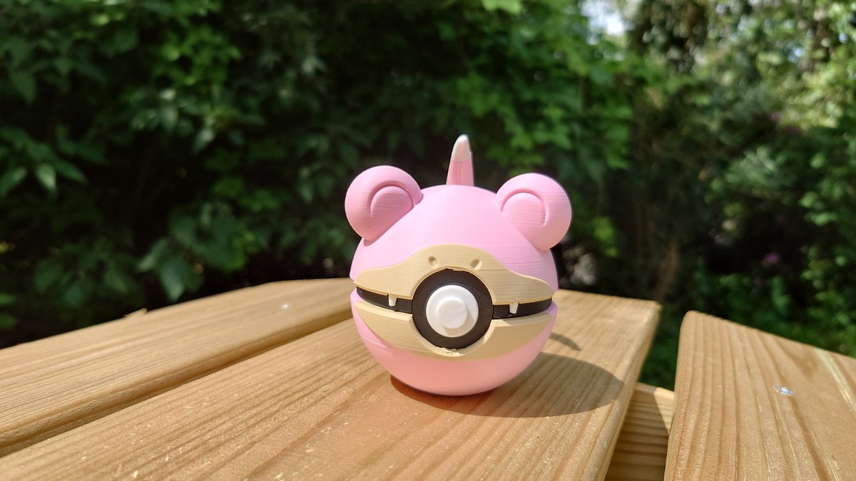 #0079 Slowpoke 3d geprinte Pokéball