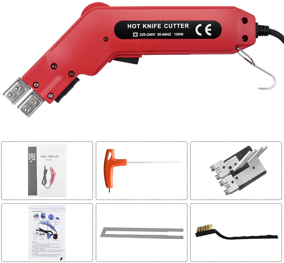 AALVERO - Piepschuim snijder - snijsleemachine - Hete Draad snijder - 500 Graden - 100mm Snijdiepte - 100w - incl. koffer