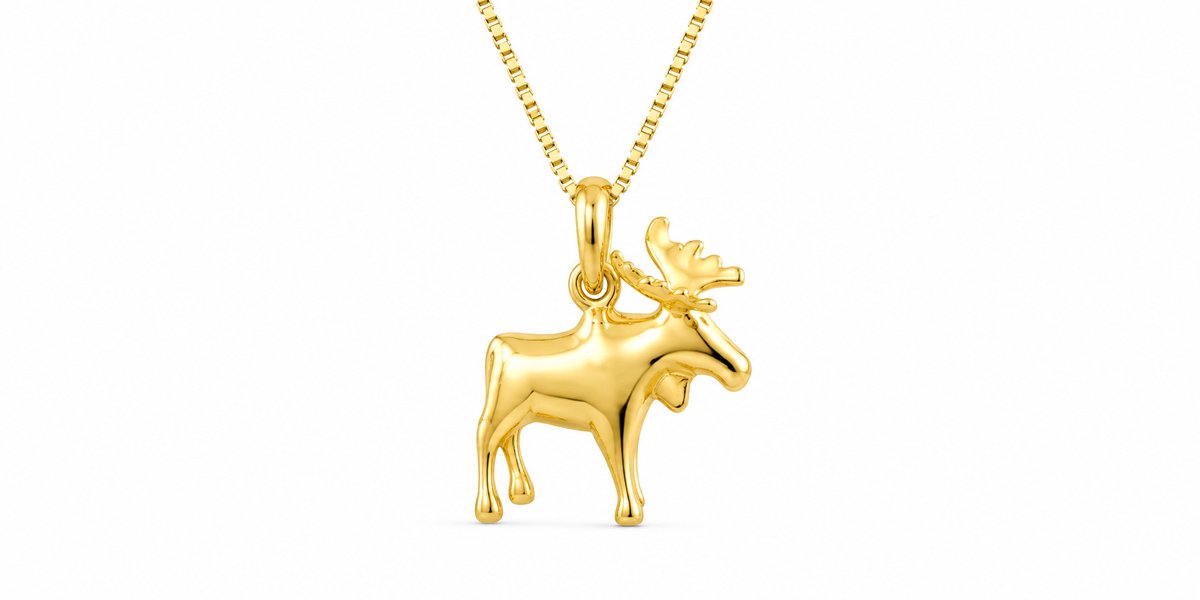 AuBor ®. Hanger. Goud. De eland.