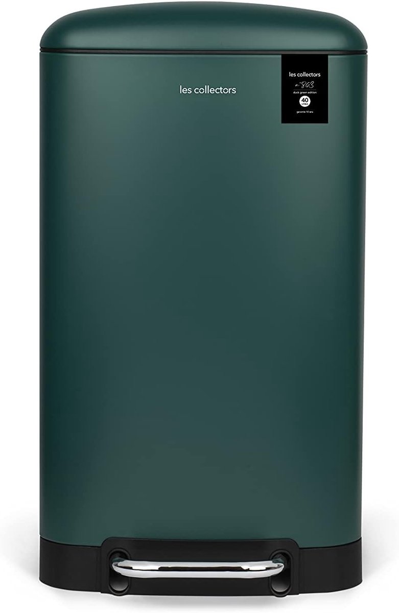 Pedaalprullenbak - Donkergroen - 35.5 x 34.5 x 67.5 cm - Roestvrijstaal met Soft-Close Deksel - Voor Keuken