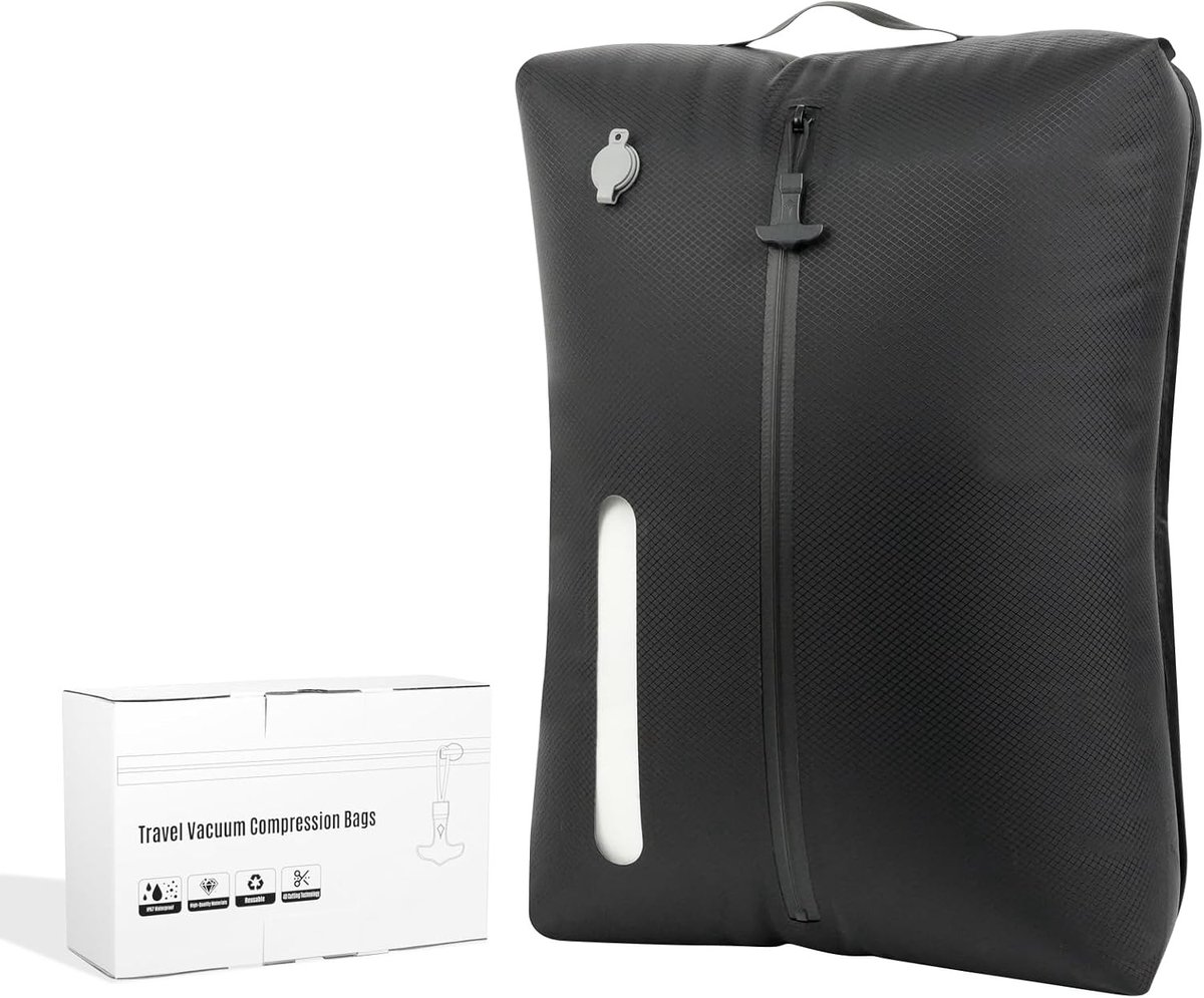 Vacuümzak voor Reizen - Waterdicht - 55 x 40 x 15 cm - Herbruikbare Compressiezak met IP67 Ritssluiting - Voor Koffers en Rugzakken
