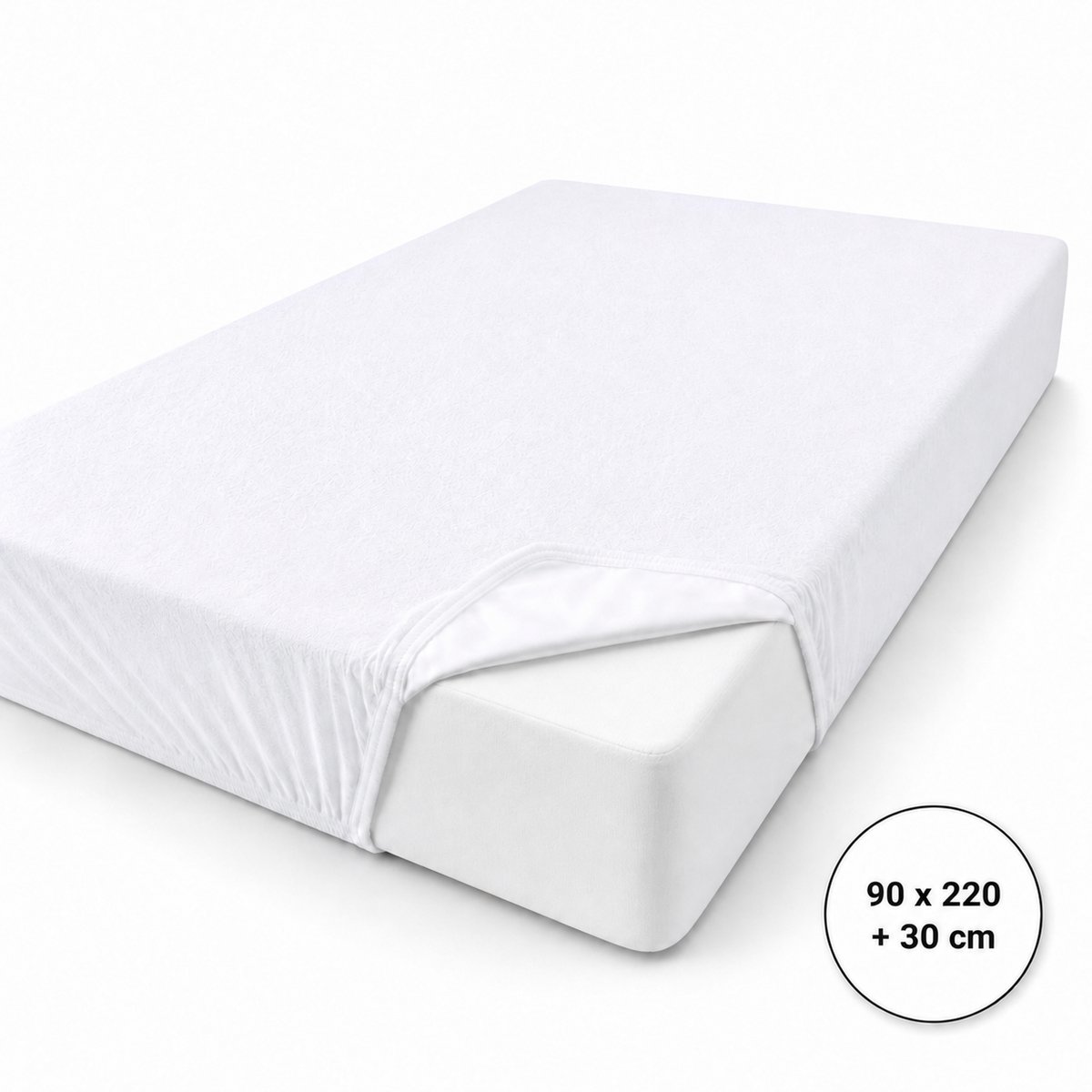 Roden Blue - Matrasbeschermer - 90x220 cm - Waterdicht & Wasbaar - Ademend & Anti-allergisch - Hoekhoogte 30 cm - Badstof