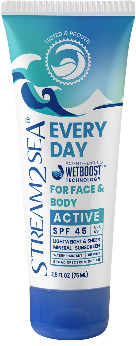 Stream2Sea Every Day Sunscreen 75ml SPF 45 - Active