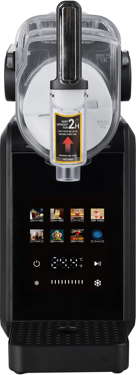 Slushijsmaker voor Thuisfeestjes & Zomer - 1,8L Capaciteit (6 Glazen), Stille Operatie ≤60dB, Compact Design - Zwart van Vankel — afbeelding 2