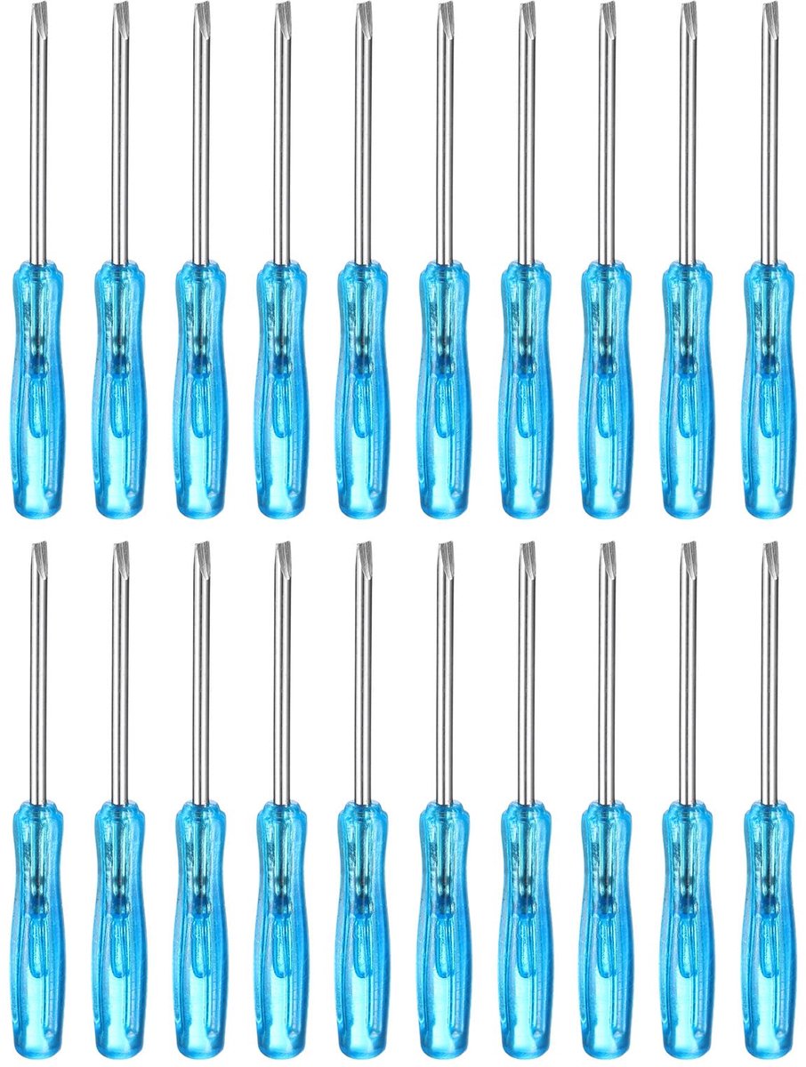 Set van 20 kleine sleufschroevendraaiers 63mm met ergonomische grip