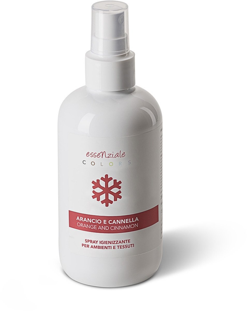 Textielspray Sinaasappel & Kaneel - 200 ml - Roomspray - Huisparfum - met Sinaasappel & Amber