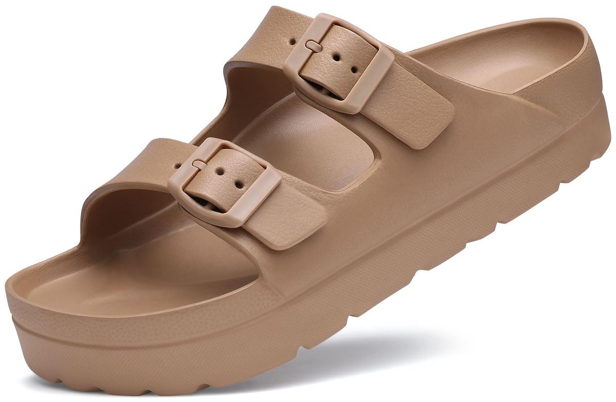 OLANLY - Ergonomic Flip-Flops - Dames Slippers - Anatomic Dames Slippers - Bruin