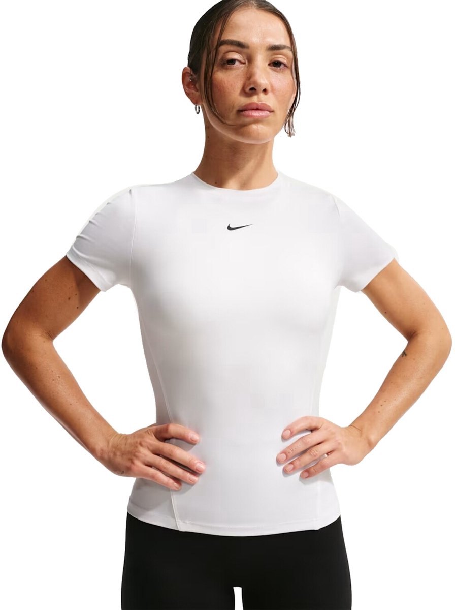 Nike One Fitted Dames Training Shirt Ir1895-100 Kleur Zwart