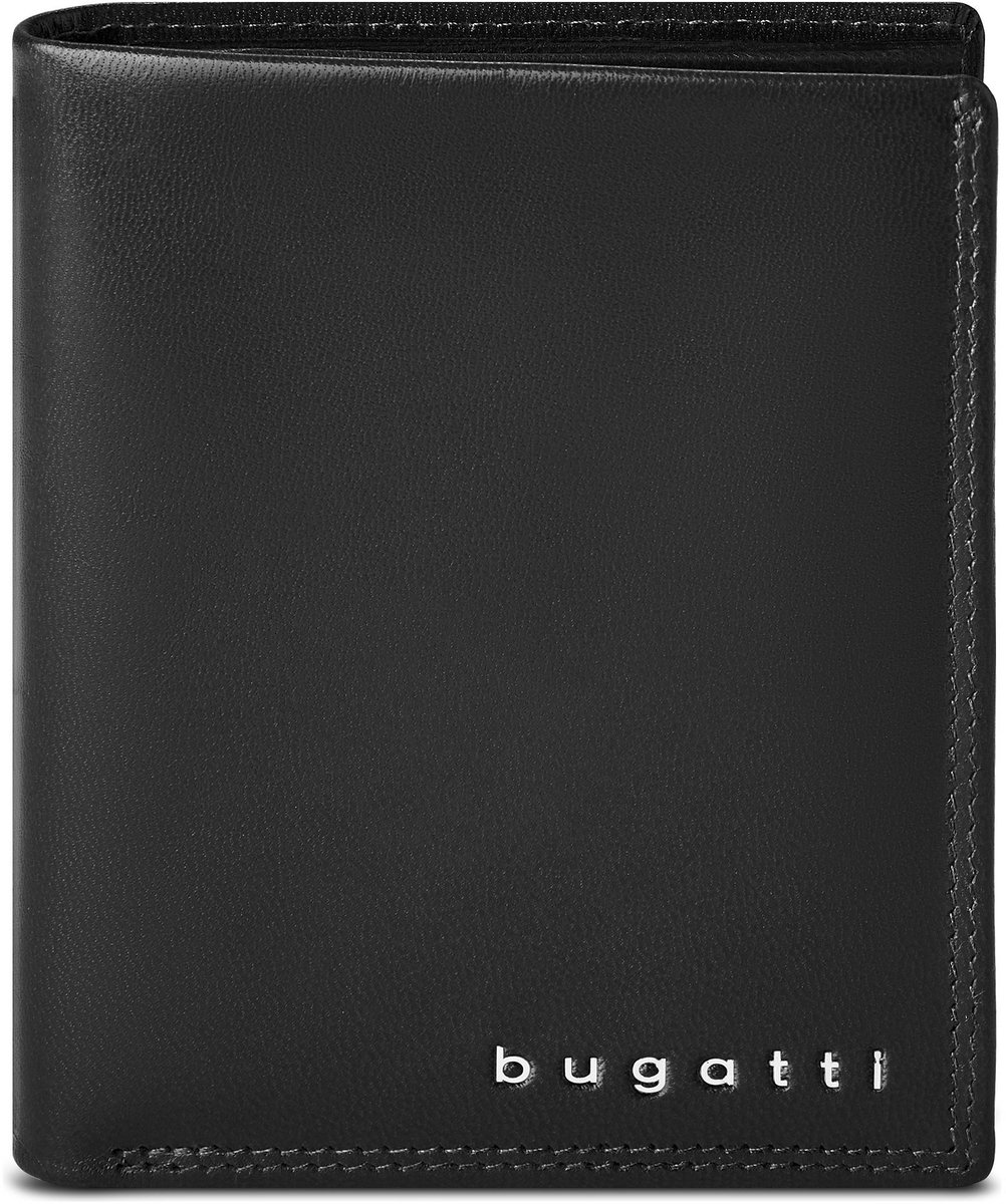 Bugatti Valencia Portemonnee RFID-bescherming Leder 12 cm - Jongens - Staand formaat - black