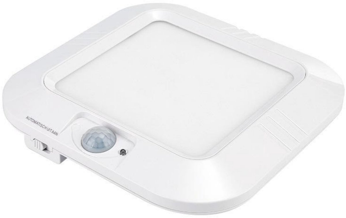 GELLDG Plafondlampen - LED Deckenlampe met Bewegingssensor - 150x150x34.5mm - Batterijlamp Kabelloos met Langdurige Levensduur en Zachte Oogvriendelijke Verlichting - Geschikt voor Gang Badkamer Balkon - Kunststof - 1 Stuk